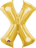 Gold Letter X 34 Inch