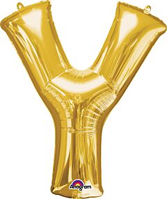 Gold Letter Y 34 Inch