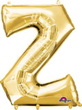 Gold Letter Z 34 Inch