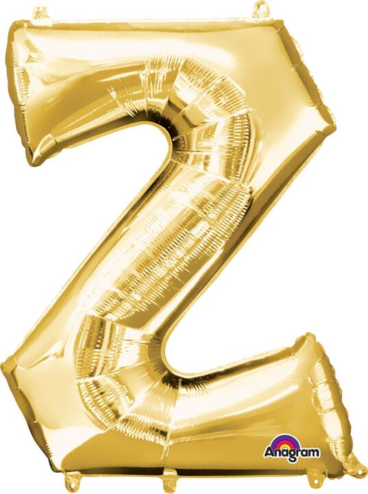 Gold Letter Z 34 Inch