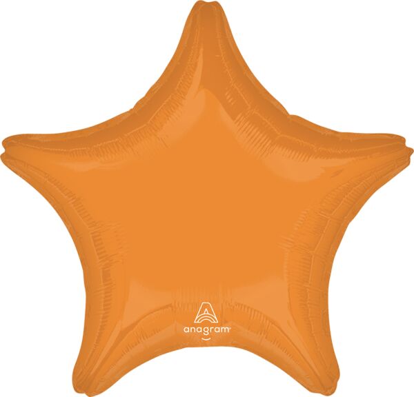 18 Inch Mylar Orange Star