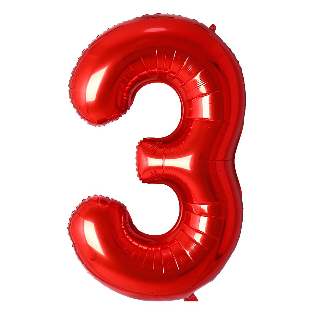 Red #3 Mylar 34 Inch