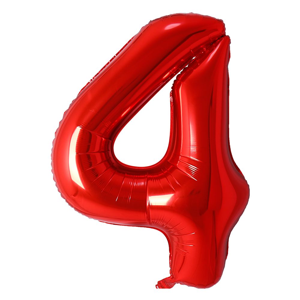 Red #4 Mylar 34 Inch