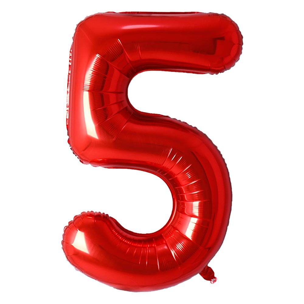 Red #5 Mylar 34 Inch