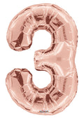Rose Gold #3 Mylar 34 Inch