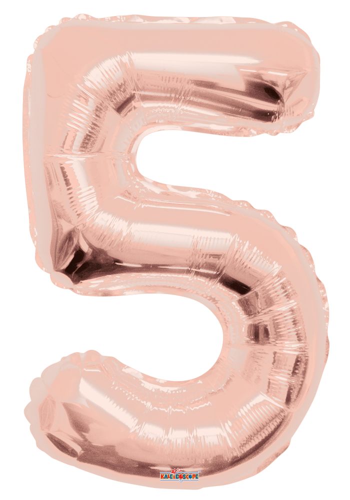Rose Gold #5 Mylar 34 Inch
