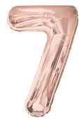 Rose Gold #7 Mylar 34 Inch