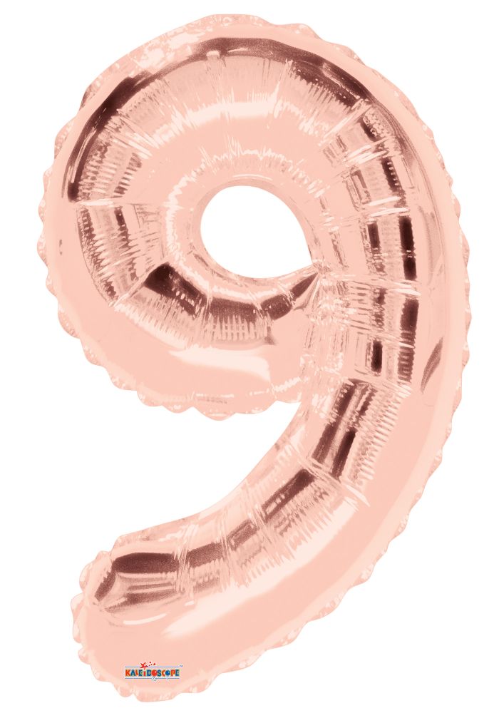 Rose Gold #9 Mylar 34 Inch