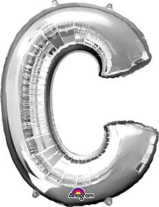 Silver Letter C 34 Inch