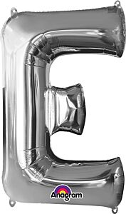 Silver Letter E 34 Inch