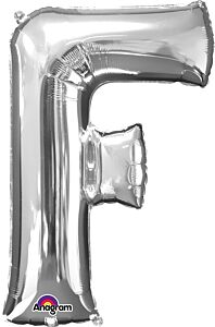 Silver Letter F 34 Inch