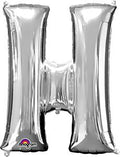 Silver Letter H 34 Inch