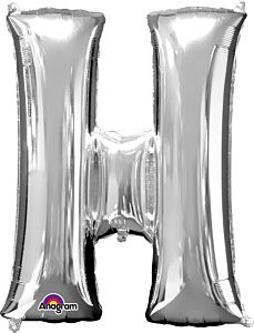 Silver Letter H 34 Inch