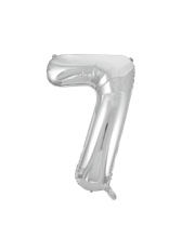 Silver #7 Mylar 34 Inch