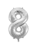 Silver #8 Mylar 34 Inch