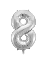 Silver #8 Mylar 34 Inch