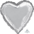 18 Inch Mylar Silver Heart