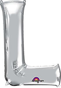Silver Letter L 34 Inch