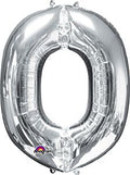 Silver Letter O 34 Inch
