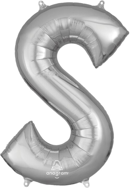 Silver Letter S 34 Inch