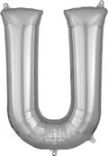 Silver Letter U 34 Inch