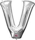 Silver Letter V 34 Inch