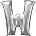 Silver Letter W 34 Inch