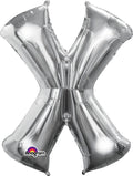 Silver Letter X 34 Inch