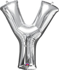 Silver Letter Y 34 Inch