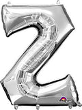 Silver Letter Z 34 Inch