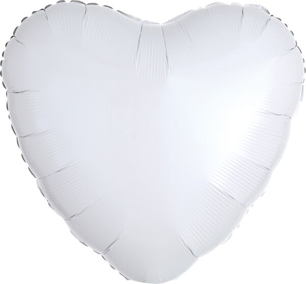 18 Inch Mylar White Heart